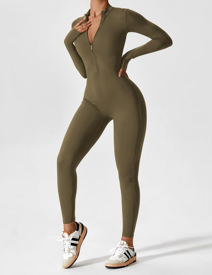 Stretch Bodysuit Met Rits Naadloos Comfortabel