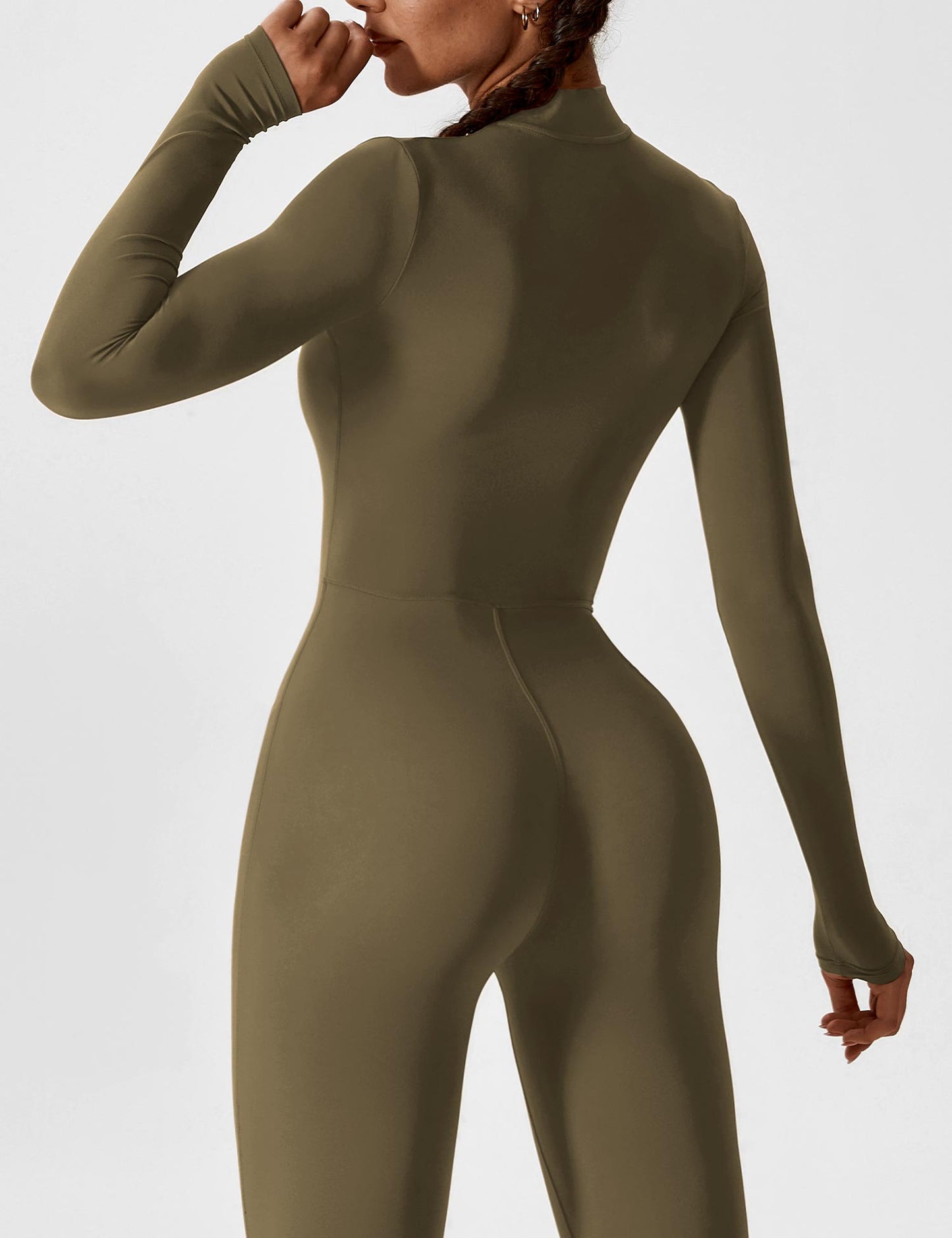 Stretch Bodysuit Met Rits Naadloos Comfortabel