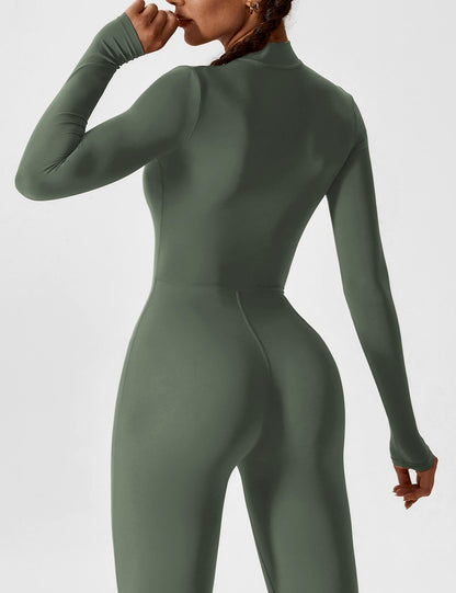 Stretch Bodysuit Met Rits Naadloos Comfortabel