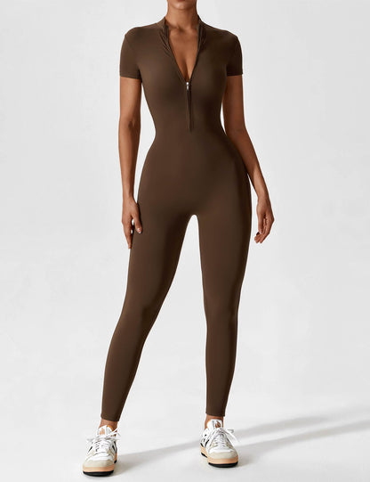 Stretch Bodysuit Met Rits Naadloos Comfortabel