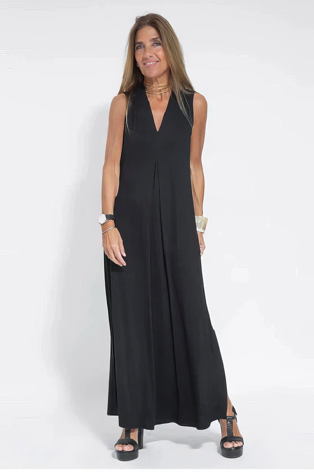 Elegante Lange Jurk met Cardigan Set voor Vrouw