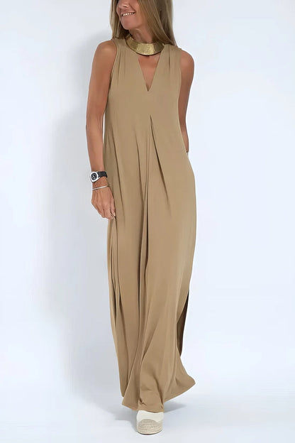 Elegante Lange Jurk met Cardigan Set voor Vrouw
