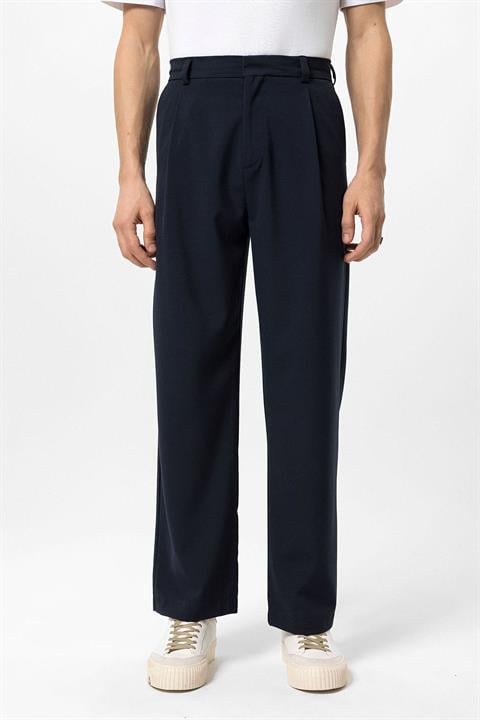 Herenbroek Skinny Fit Marineblauw Hoge Taille - StudioMarella