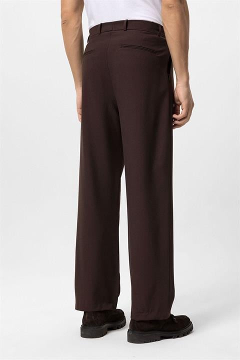 Heren Bruine Baggy Broek Hoge Taille Relaxed Fit