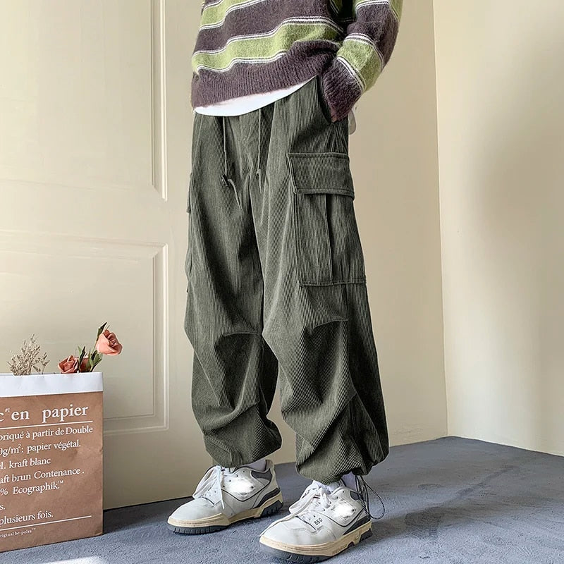 Heren Cargo Broek Corduroy losse fit - StudioMarella