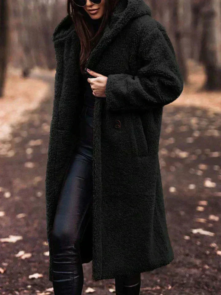 Damesjas Sherpa Lange Warme Winterjas Comfortabel
