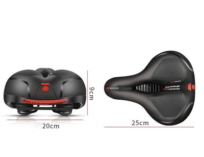 Fietszadel Met Geldemping Ergonomisch Comfort Zwart Voor Lange Ritten Ademend Waterdicht