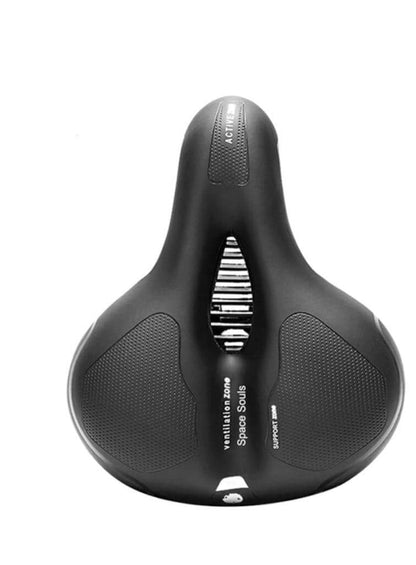 Fietszadel Met Geldemping Ergonomisch Comfort Zwart Voor Lange Ritten Ademend Waterdicht