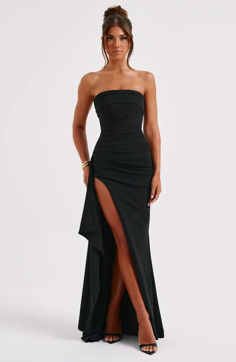 Maxi Jurk Off-Shoulder Vrouw Zomerjurk met Twist Detail
