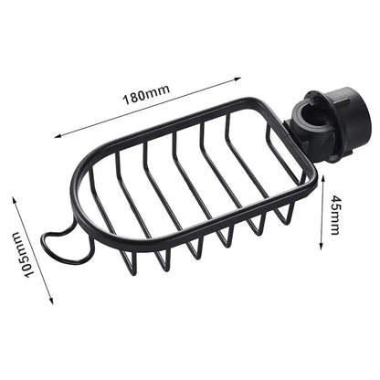 Doucheplank voor Douchekop Roestvrij Metaal Zeephouder Opbergrek Badkamer Shampoohouder Bevestiging Zonder Boren Hangend Organizer