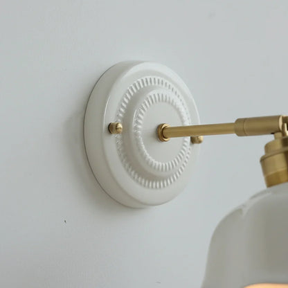Wandlamp Keramiek Wit Koper Draaibaar E27 Slaapkamer Woonkamer Hal Retro Vintage Landelijk Modern