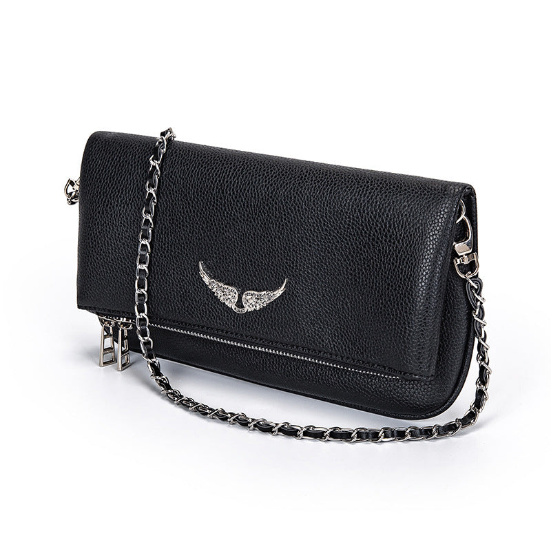 Dames Clutch met Ketting en Praktische Binnenkant → Dames Clutch met Ketting en Opbergvakjes