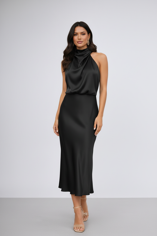 Midi Jurk met Riem voor Vrouw Elegante Zomerjurk - StudioMarella