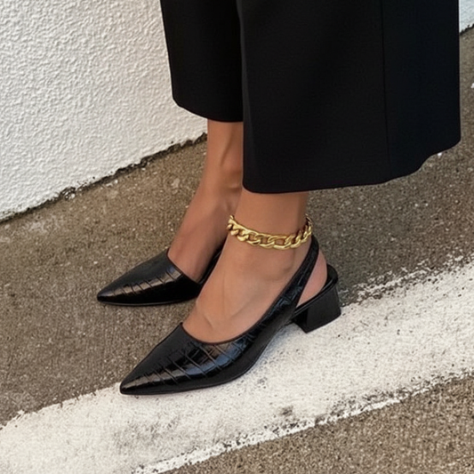 Slingback Pumps met Spitse Neus en Hak - StudioMarella